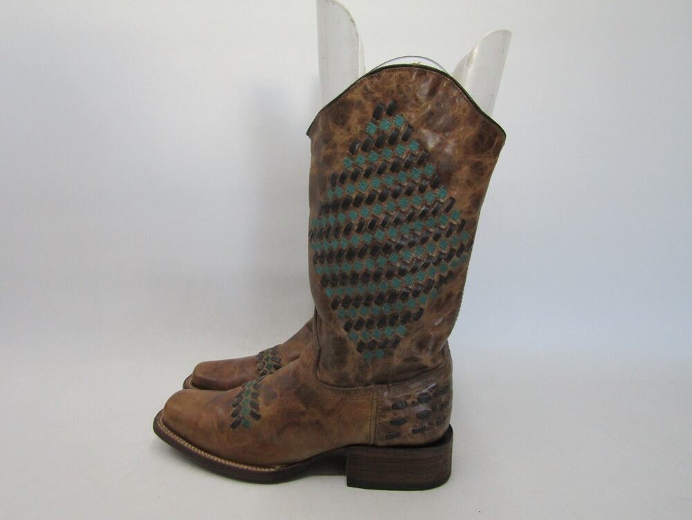 Corral Womens Size 8.5 M Brown Leather Western Cowboy Boots